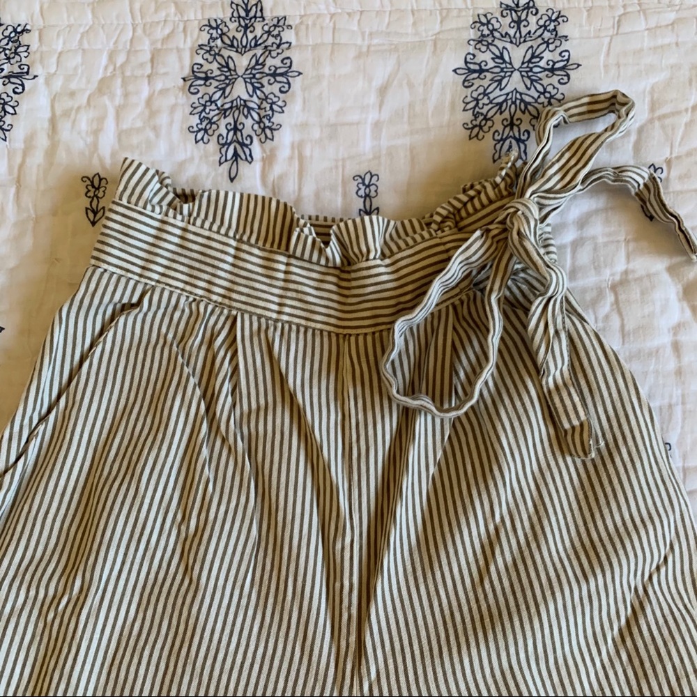 High Waisted Beige and Cream Pants